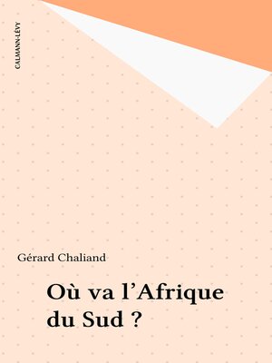 cover image of Où va l'Afrique du Sud ?